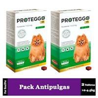 Pack x2 Antipulga Proteggo 3M para Perros de 2 - 4.5 kg